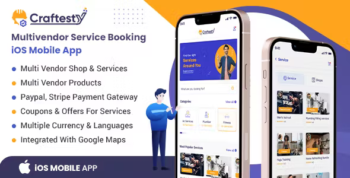 Craftesty - Service Appointment Booking IOS Mobile Application (Shops, Products, Multi Vendor)