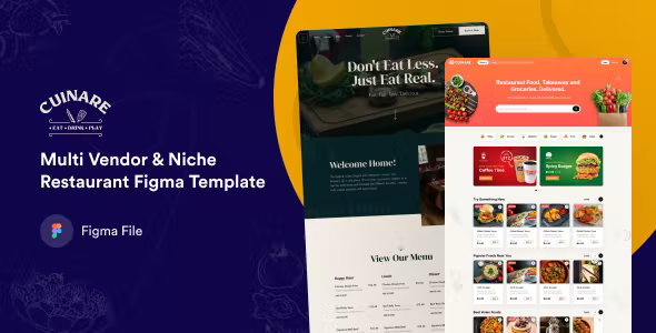 Cuinare - Multi Vendor & Niche Restaurant Figma Template