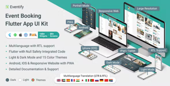 Eventify - Event Booking Flutter App Ui Kit (Android, IOS, PWA Responsive Website)