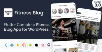 Mighty Fitness - Flutter 3.0 blog app for Fitness with WordPress backend