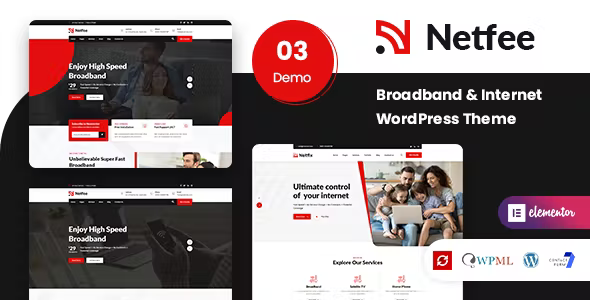 Netfee - Broadband & Internet WordPress Theme