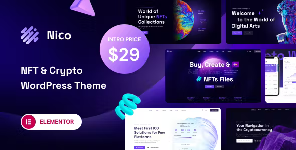 Nico - Creative & NFT-affiliate WordPress Theme