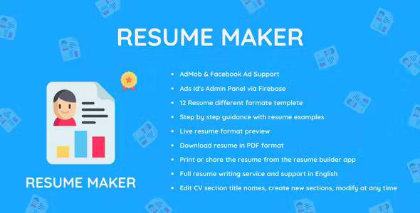 Resume PDF Maker - AdMob, Facebook ads