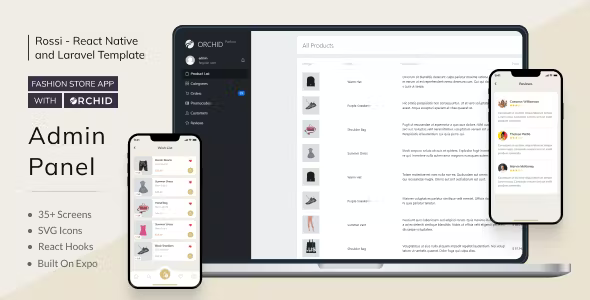 Rossi - Fashion Store App with Laravel Orchid Admin Panel