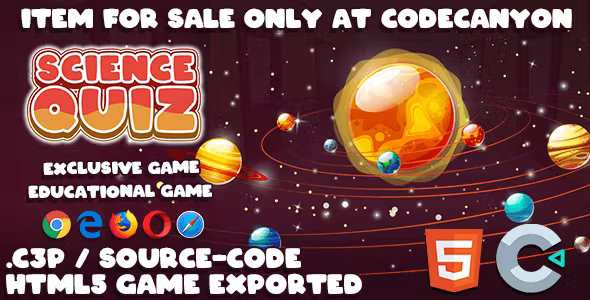 Science QUIZ HTML5 Game - With Construct 3 File