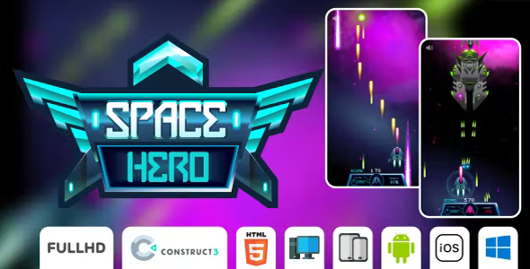 Space Hero - HTML5 Game (Construct3)