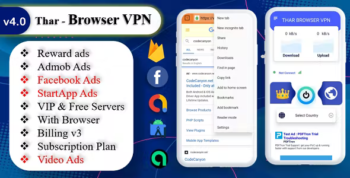 THAR - VPN Browser - VPN High Secure - VPN Subscription Plan - Admob Ads