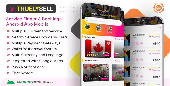 Truelysell - Service Marketplace, Nearby Service Booking Android App