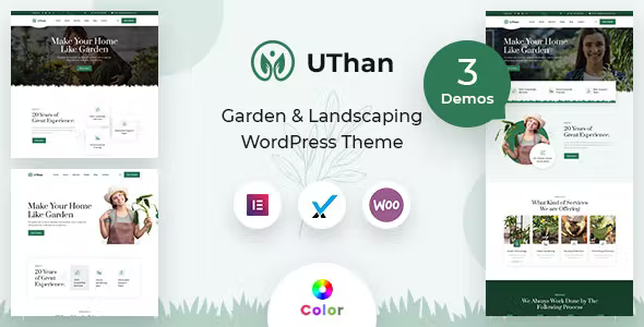 Uthan - Landscaping Gardening WordPress theme + RTL