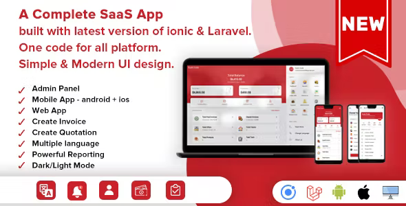 Easy Invoice - A Complete Saas Package for Quick Invoices & Accounting - Android | IOS | Website