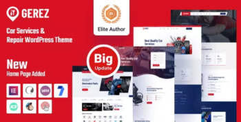 Gerez - Car Services & Repair WordPress Theme + RTL