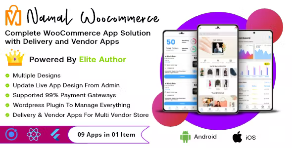 Namal WooCommerce - Complete WooCommerce Application Solution with Delivery and Vendor Applications