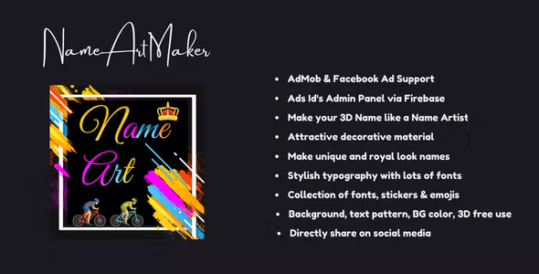 Name Art Maker - AdMob, Facebook ads