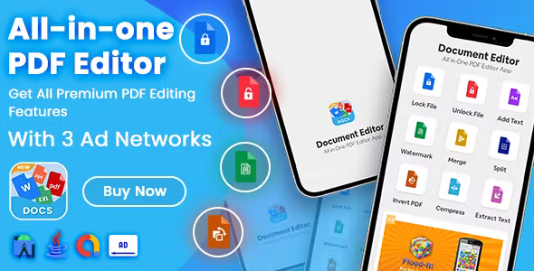 PDF Editor & Maker - All in One PDF Editor for Android - 3 Ad Networks