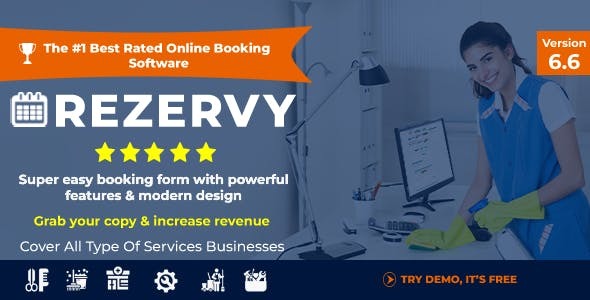 Rezervy - Online bookings system for cleaning, maids, plumber, maintenance, repair, salon services