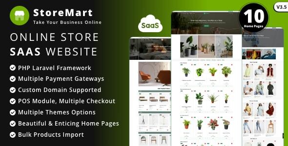 StoreMart SaaS - Online Product Selling Business Website Builder