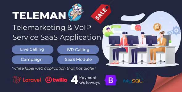 Teleman - Telemarketing & VoIP Service SaaS Application