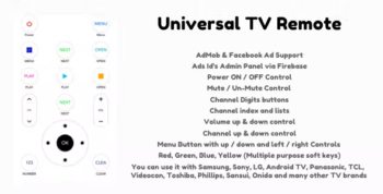 Universal TV Remote - AdMob, Facebook ads
