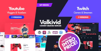 Valkivid - Content Creators WordPress Theme
