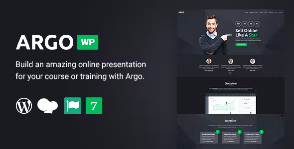 Argo - Training Course WordPress Landing Page Theme