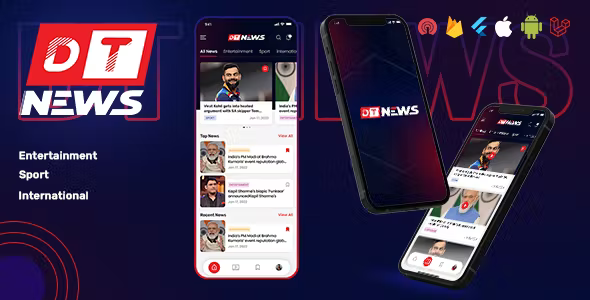 DTNews - Flutter News App (Android, iOS & Web) with Admin & Reporter Panel, Polling & Live Updates