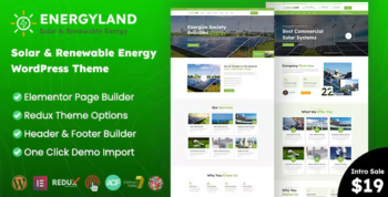 Energyland - Solar & Renewable Energy WordPress Theme