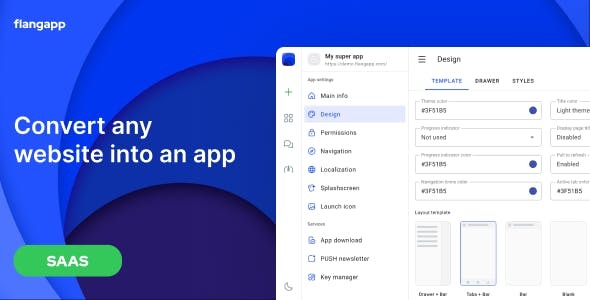 Flangapp PRO - SAAS Online app builder from website