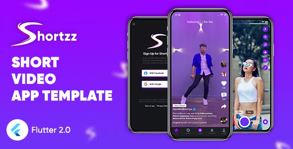 Shortzz : Short Video App Template Flutter - Android - iOS - Tiktok Clone Template