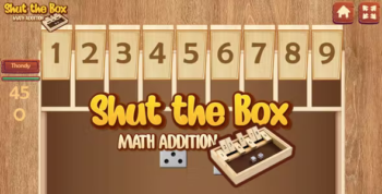 Shut The Box - Math Addition - Educational Game Construct 3