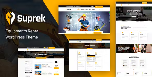 Suprek - Equipment Rental Marketplace Theme