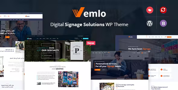 Vemlo - Digital Signage Services WordPress Theme