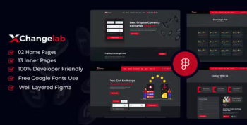 Xchangelab - Crypto Currency Exchange And Dollar Buy Sell Figma Template