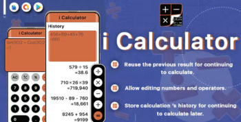 iCalculator - Calculator iOS 15 - iOS Style Calculator - iPhone Calculator - Minimal Calculator