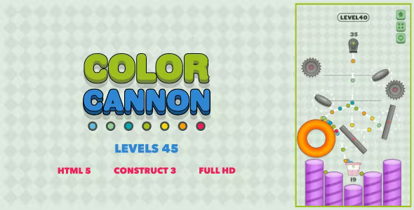 Color Cannon - HTML5 Game (Construct3)