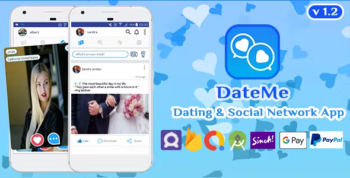 DateMe - Dating Friend Chat facebook clone social network Android app