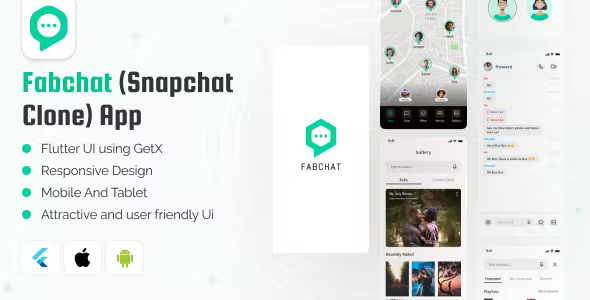 FabChat - Snapchat Clone Flutter App UI KIt