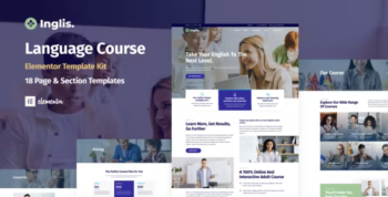 Inglis - Language Course WordPress Elementor Template Kit