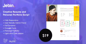 Jebin - Creative Resume Personal Portfolio Script