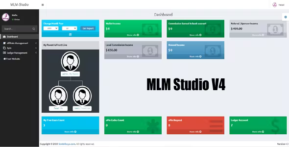 MLM STUDIO - Multilevel Marketing Software asp.net MVC 5 Open Source Application V4 - Binary