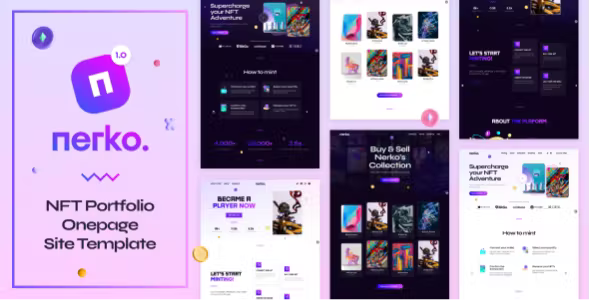 Nerko - NFT Portfolio Onepage Template