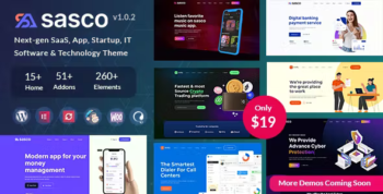 Sasco - SaaS Startup Multipurpose WordPress Theme