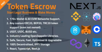 Token Escrow - Decentralised Web3 ERC20, BEP20, TRC20 Supported Escrow Platform