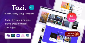 Tozi - Gatsby React Blog & Magazine Template