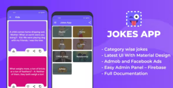 Jokes App with Admin Panel , Admob and Facebook Ads