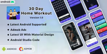 30 Days Home Workout - Full Android App - Admob Ads
