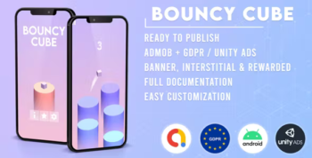 Bouncy Cube (Admob + GDPR + Unity)