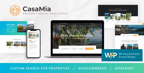 CasaMia - Property Rental Real Estate WordPress Theme