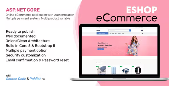 EShop Ecommerce Shop - ASP.NET CORE MVC Online Ecommerce Application - Onion/Clean Architecture - EF