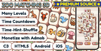 Premium Game - Zoo Matching 3D - HTML5,Construct3