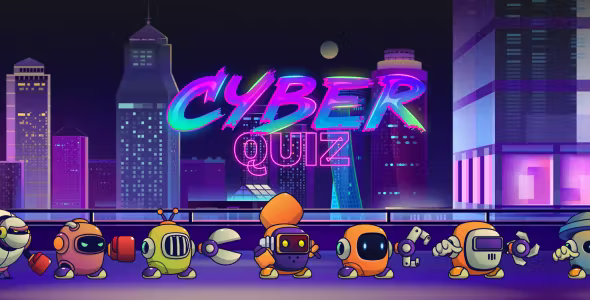 Cyber Quiz - HTML5 Game (Construct 3) + Firebase Leaderboard (No plugin)